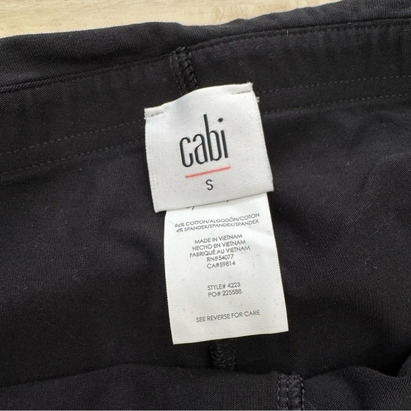 CAbi Black Ruched Mock wrap Skirt Leggings Combo Pickleball activewear Sz Small - Picture 4 of 5